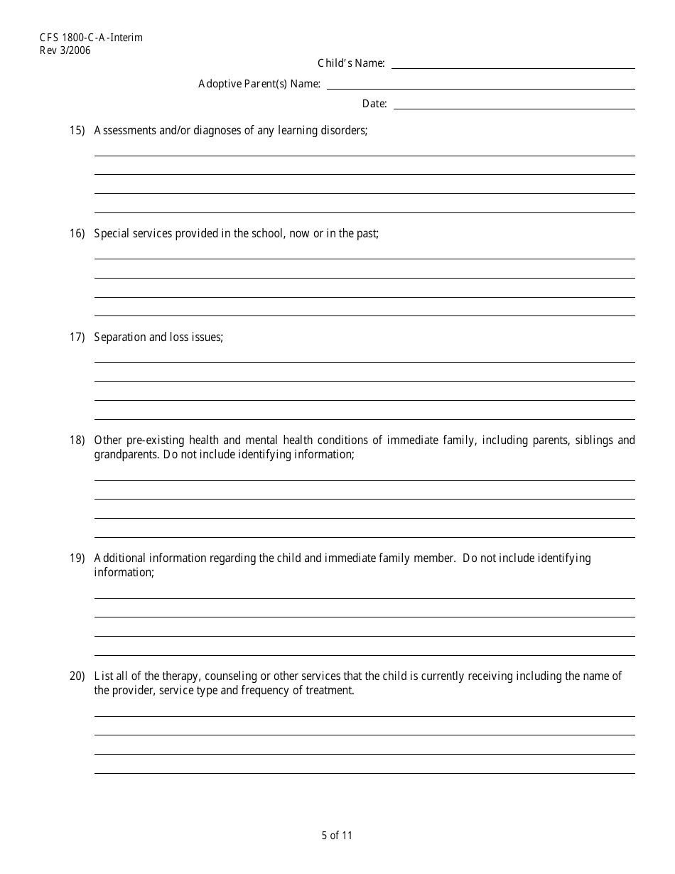 Form CFS1800-C-A-INTERIM - Fill Out, Sign Online and Download Printable ...