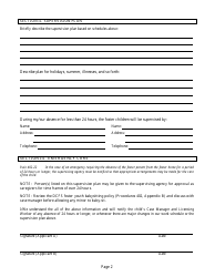 Form CFS452-4 Business or Employment Related Child Supervision Plan - Illinois, Page 2