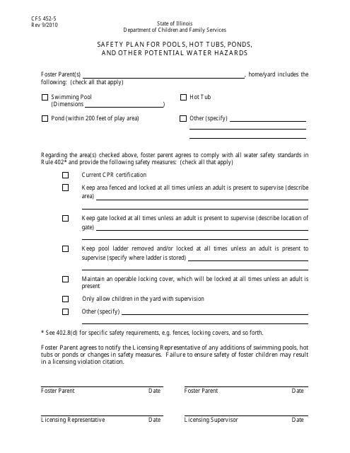 Form CFS452-5  Printable Pdf