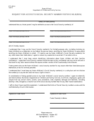 Document preview: Form CFS452-6 Request for Access to Social Security Number Foster Child(Ren) - Illinois