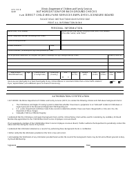 Form CFS717-E Authorization for Background Checks for Direct Child Welfare Services Employee Licensure Board - Illinois
