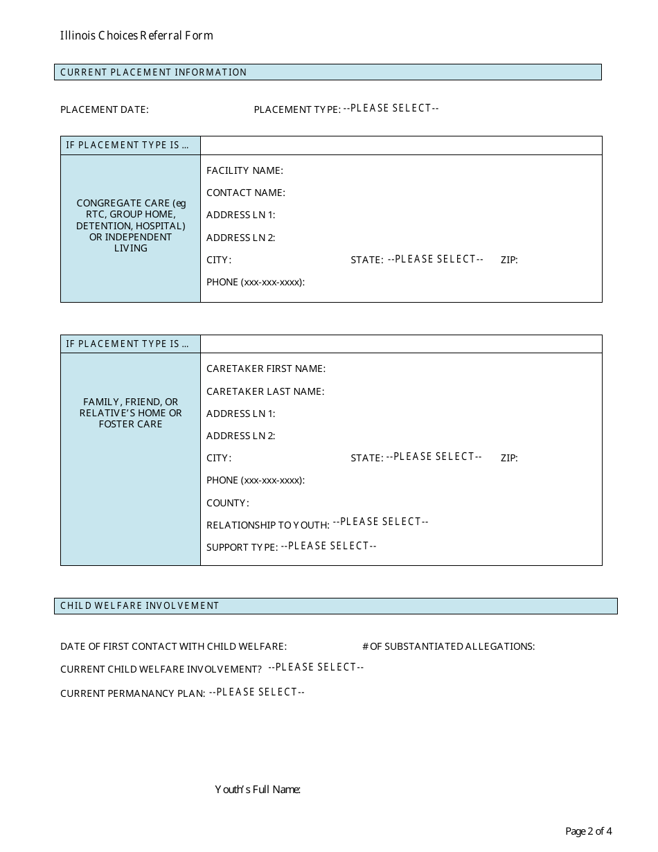 Form CFS2033-1 Illinois Choices Referral Form - Illinois, Page 2