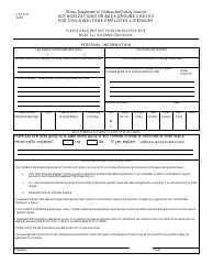 Form CFS717-F Authorization for Background Checks for Child Welfare Employee Licensure - Illinois