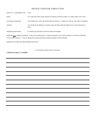 Form CFS717-F Authorization for Background Checks for Child Welfare Employee Licensure - Illinois, Page 2