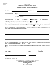 Document preview: Form CFS152A Children's Account Unit Assessment Form - Illinois