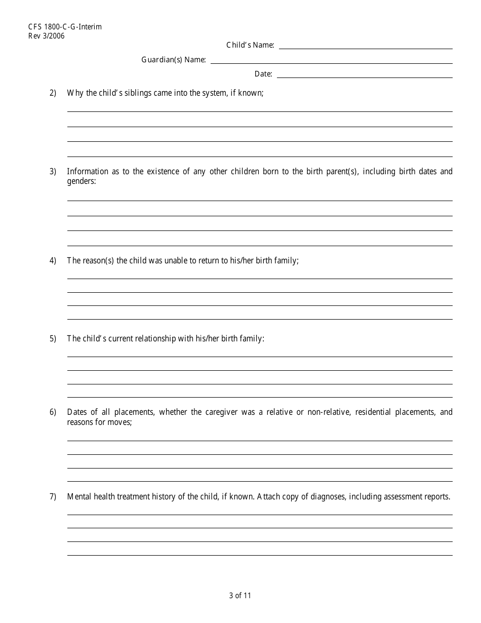 Form CFS1800-C-G-INTERIM Interim Subsidized Guardianship Agreement - Illinois, Page 3