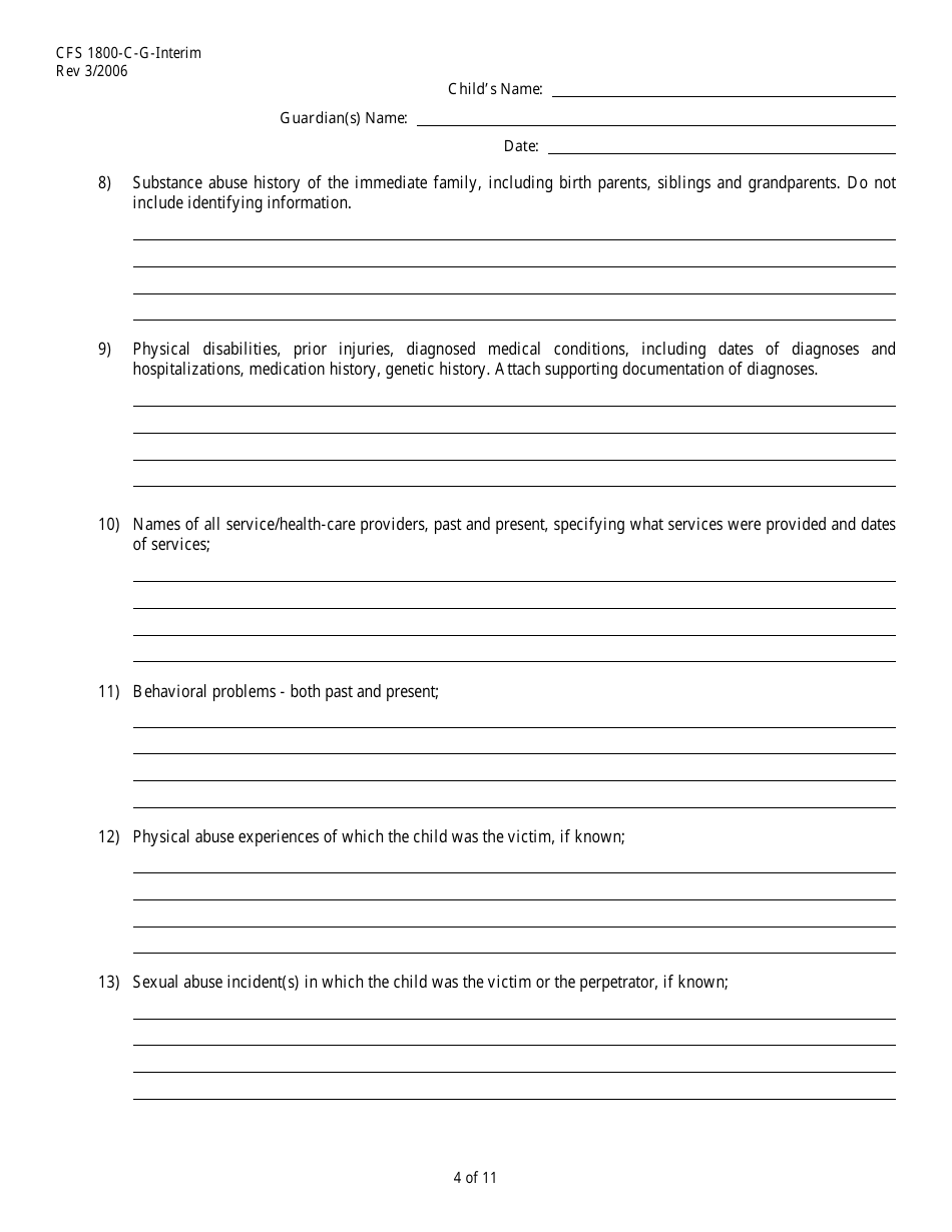 Form CFS1800-C-G-INTERIM Interim Subsidized Guardianship Agreement - Illinois, Page 4