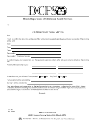 Document preview: Form CFS457 Confirmation of Family Meeting - Illinois