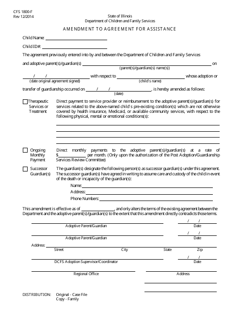 Form CFS1800-F  Printable Pdf