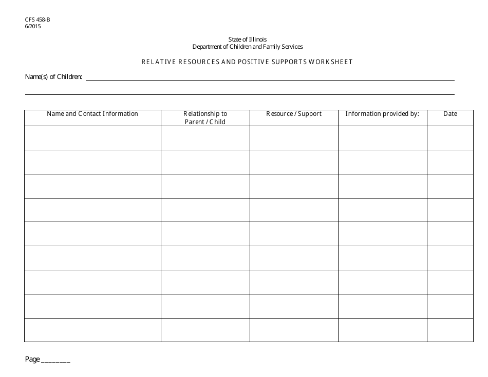 Form CFS458-B - Fill Out, Sign Online and Download Fillable PDF ...