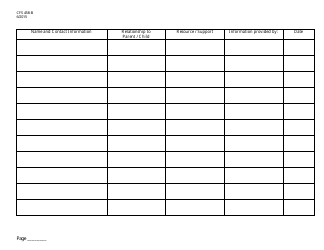 Form CFS458-B Relative Resource and Positive Supports Worksheet - Illinois, Page 2