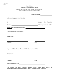 Form CFS490-15 &quot;Interstate Placement Disruption Agreement&quot; - Illinois
