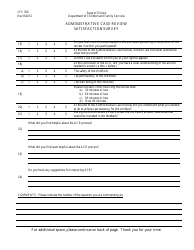 Form CFS356 Administrative Case Review Satisfaction Survey - Illinois, Page 2