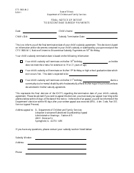 Document preview: Form CFS1800-M-2 Final Notice of Intent to Discontinue Subsidy Payments - Illinois