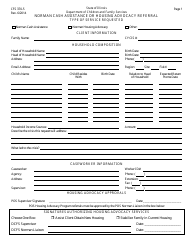 Document preview: Form CFS370-5 Norman Cash Assistance or Housing Advocacy Referral - Illinois