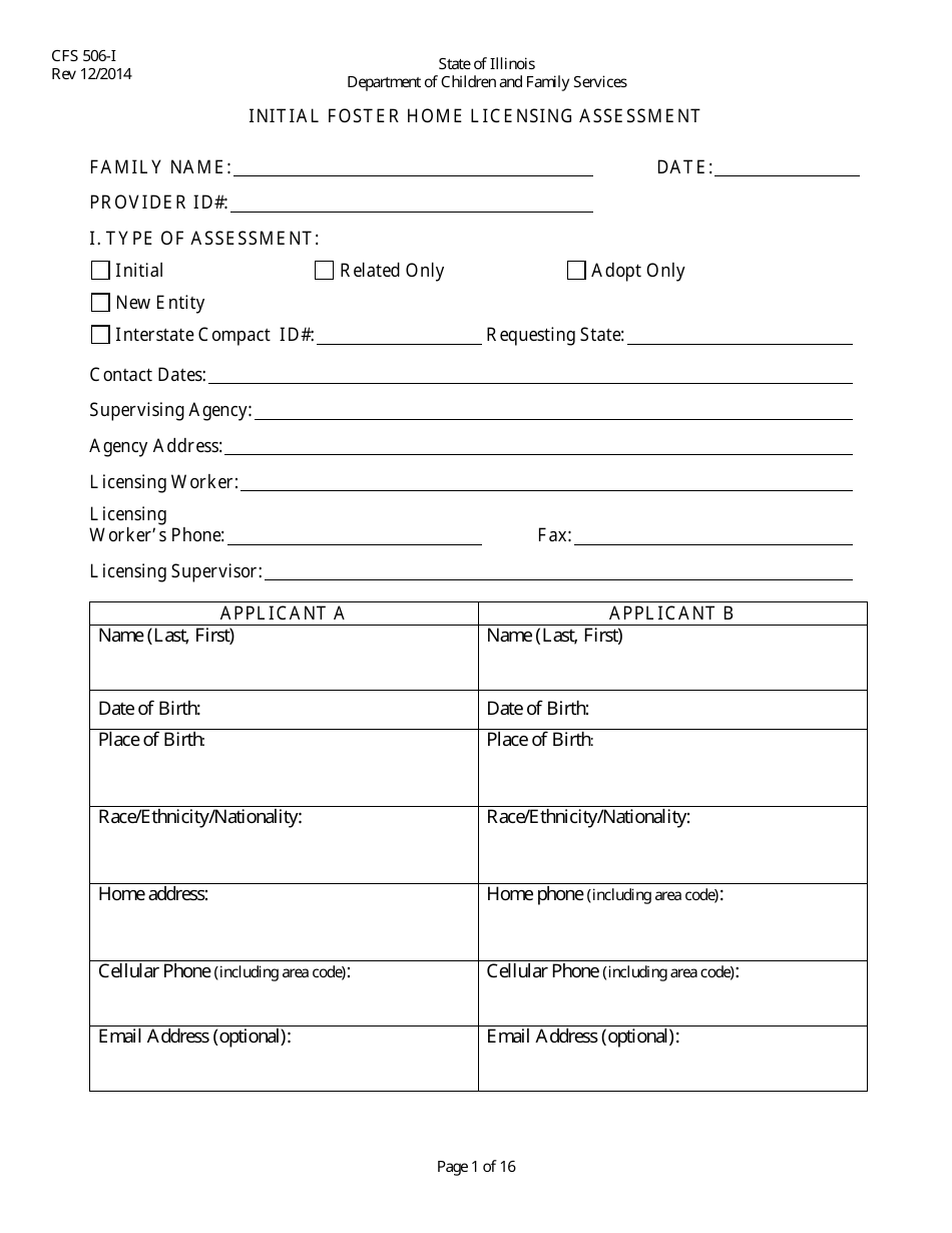 Form CFS506-I - Fill Out, Sign Online and Download Fillable PDF ...