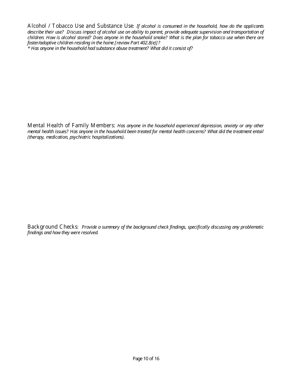 Form CFS506-I Initial Foster Home Licensing Assessment - Illinois, Page 10