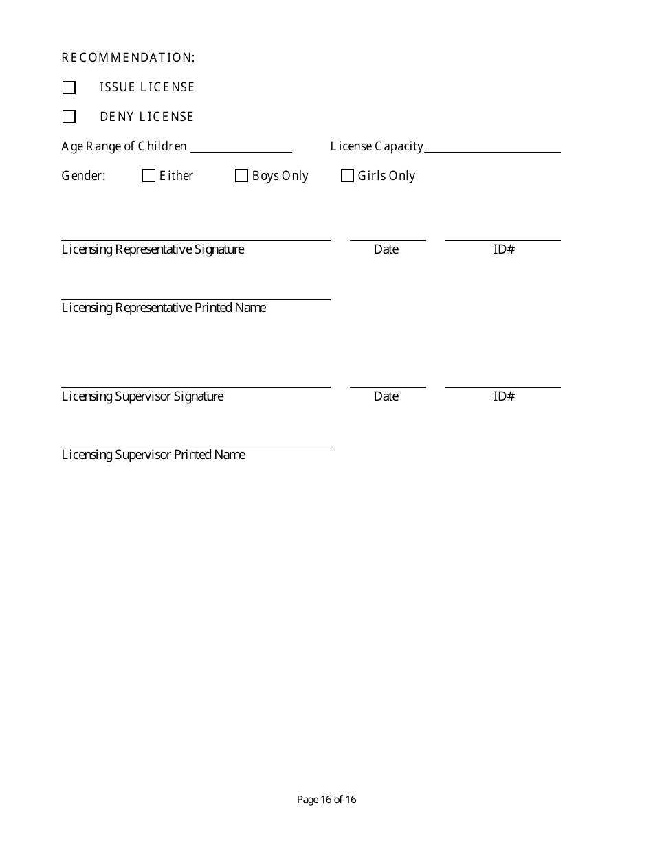 Form CFS506-I Initial Foster Home Licensing Assessment - Illinois, Page 16