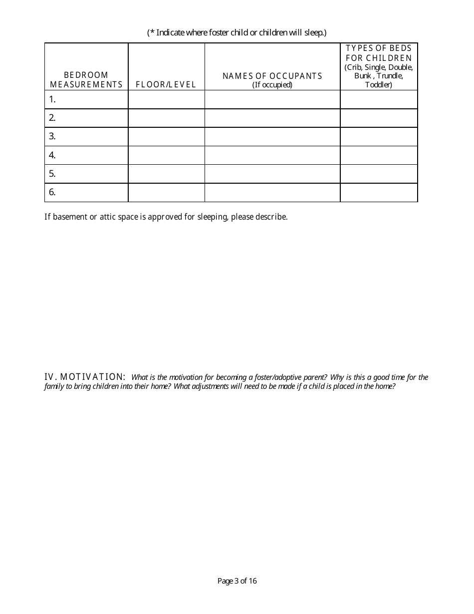 Form CFS506-I Initial Foster Home Licensing Assessment - Illinois, Page 3