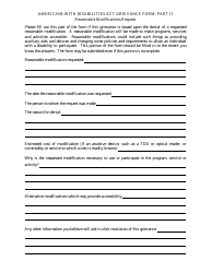 Form CFS744 Americans With Disabilities Act Grievance Form - Illinois, Page 2