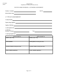 Document preview: Form CFS506-R Foster Home Renewal Licensing Assessment - Illinois