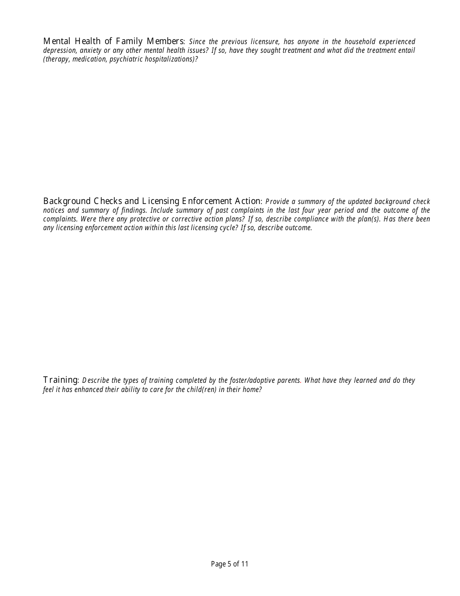 Form CFS506-R Foster Home Renewal Licensing Assessment - Illinois, Page 5