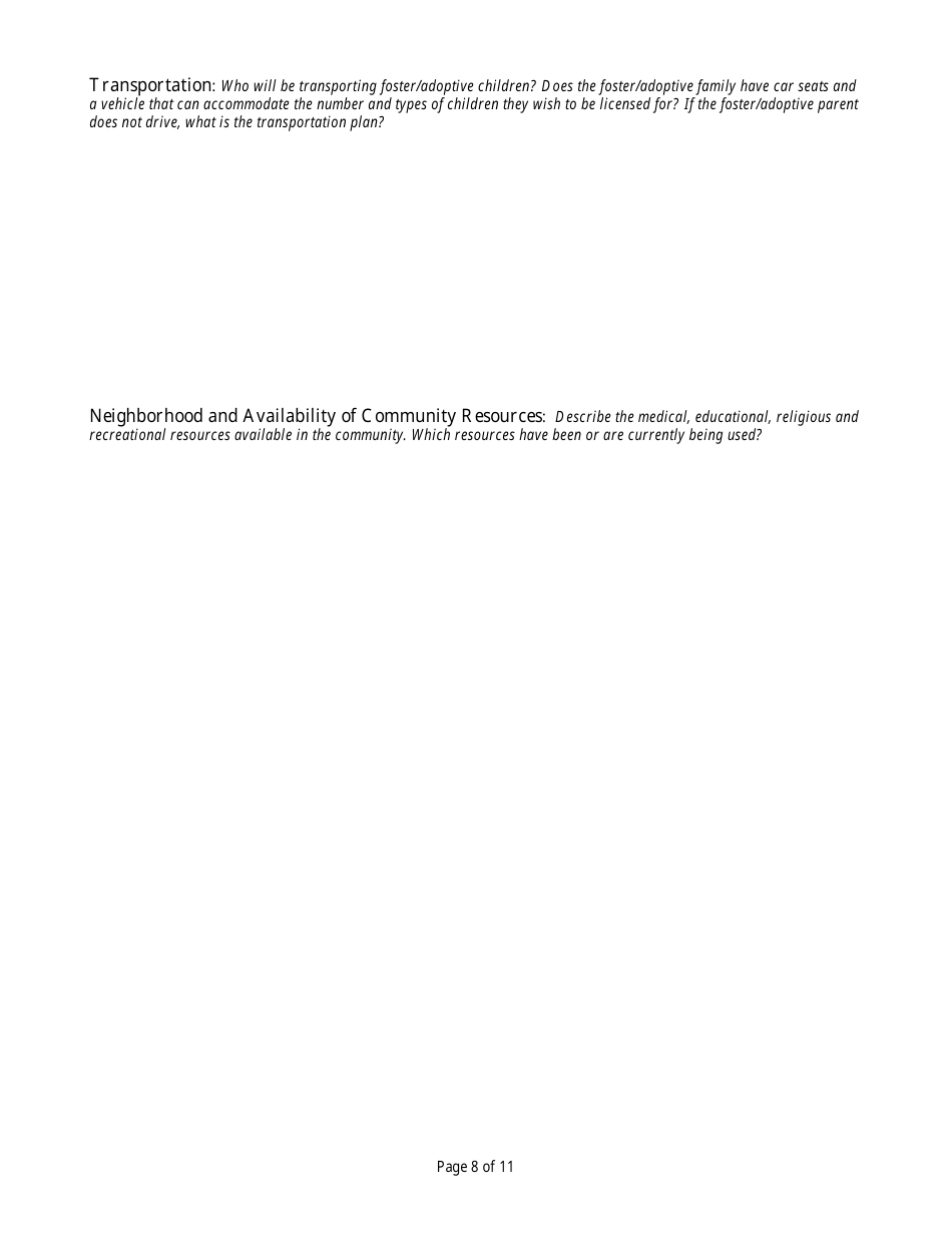 Form CFS506-R Foster Home Renewal Licensing Assessment - Illinois, Page 8