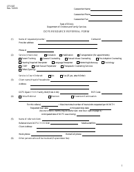 Form CFS507 Dcfs Resource Referral Form - Illinois