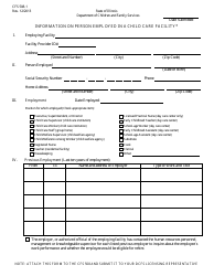 Document preview: Form CFS508-1 Information on Person Employed in a Child Care Facility - Illinois