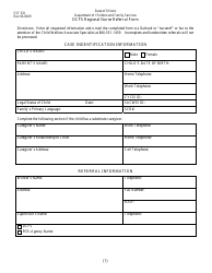 Form CFS531 Dcfs Regional Nurse Referral Form - Illinois