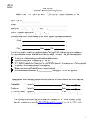 Form CFS374 Emancipation Funding Application and Disbursement Plan - Illinois