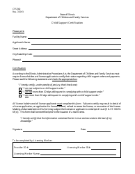 Form CFS560 &quot;Child Support Certification&quot; - Illinois