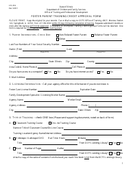 Form CFS574 Foster Parent Training Credit Approval Form - Illinois