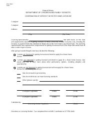 Document preview: Form CFS578-1 Confirmation of Interest in Foster Home Licensure - Illinois