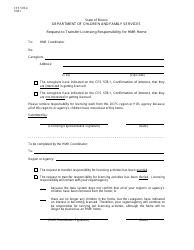 Document preview: Form CFS578-4 Request to Transfer Licensing Responsibility for Hmr Home - Illinois