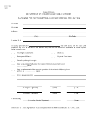Document preview: Form CFS578-6 Rationale for Not Submitting a License Renewal Application - Illinois