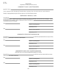 Document preview: Form CFS593 Consents to Day Care Providers - Illinois