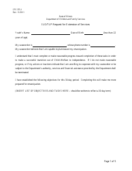Form CFS375-1 Ilo/Tlp Request for Extension of Services - Illinois