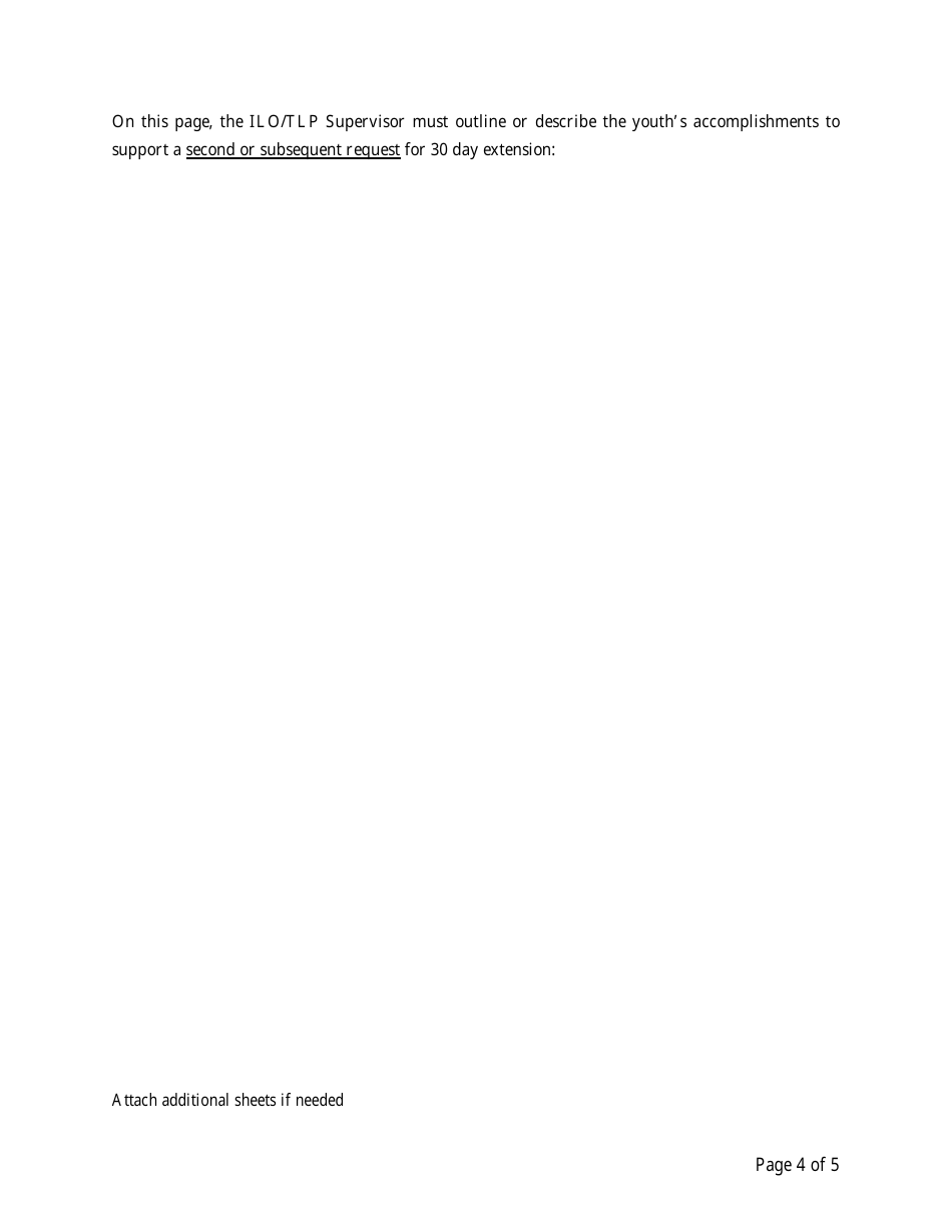 Form CFS375-1 Ilo / Tlp Request for Extension of Services - Illinois, Page 4