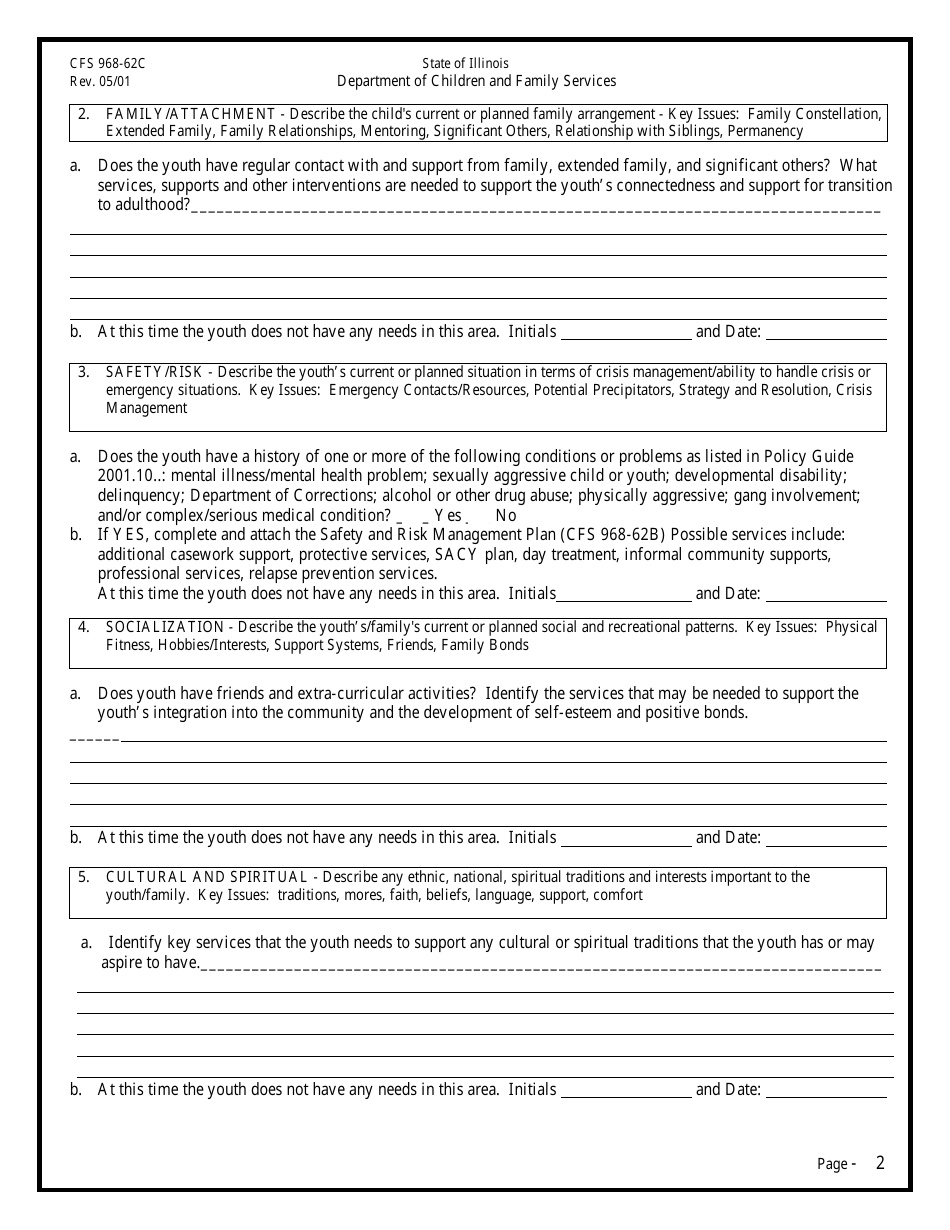 Form CFS968-62C - Fill Out, Sign Online and Download Fillable PDF ...