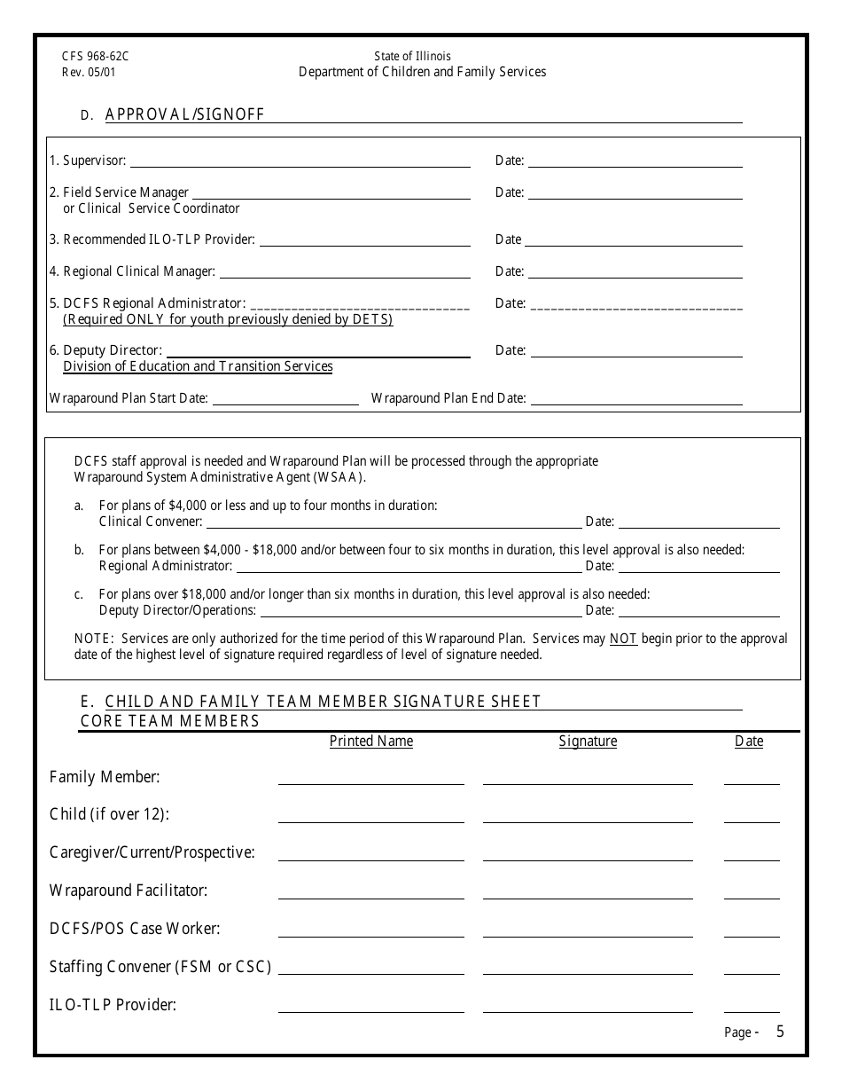 Form CFS968-62C - Fill Out, Sign Online and Download Fillable PDF ...