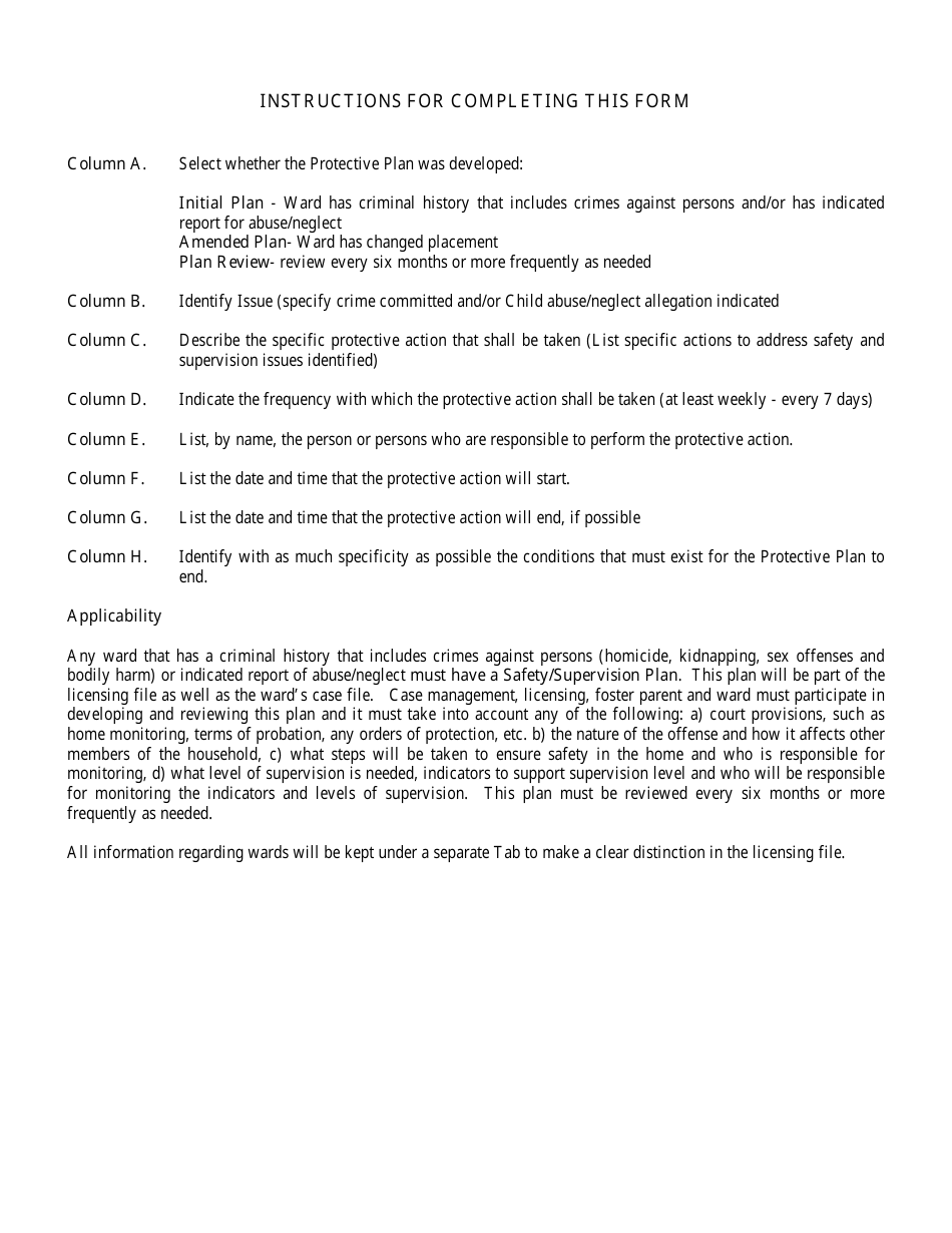 Form CFS596-G-W Protective Plan Forwards With Criminal Histories and Indicated Abuse / Neglect Reports - Illinois, Page 3