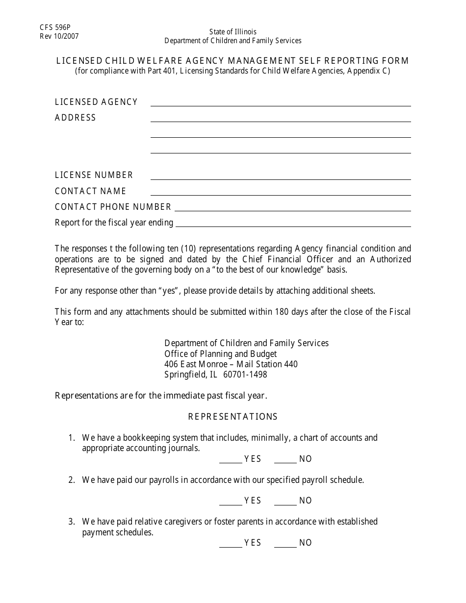 Form CFS596P - Fill Out, Sign Online and Download Fillable PDF ...