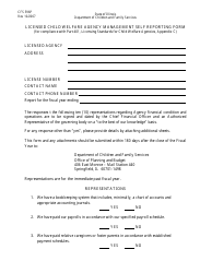 Form CFS596P Licensed Child Welfare Agency Management Self-report - Illinois