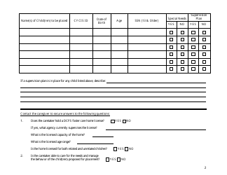 Form CFS2012 Pre-placement Questionnaire - Illinois, Page 2