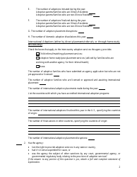 Form CFS596-Q Annual Report for Illinois Licensed Adoption Agencies - Illinois, Page 2