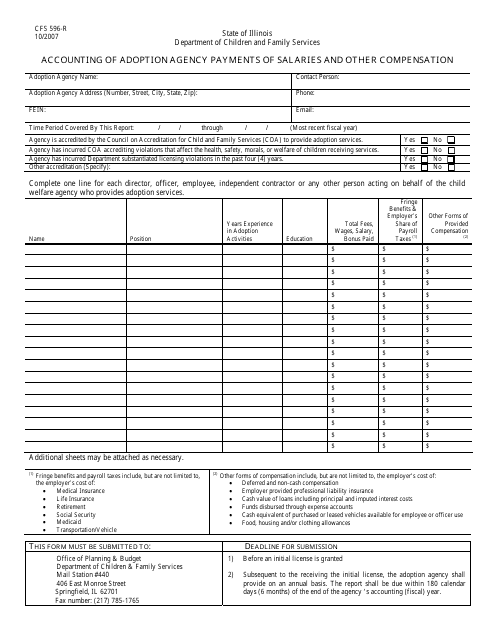 Form CFS596-R  Printable Pdf