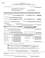 Document preview: Form CFS597-E Request for Assignment of License Personnel Id - Illinois
