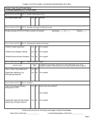 Form CFS597-FFH Family Foster Home Licensing Monitoring Record - Illinois, Page 4