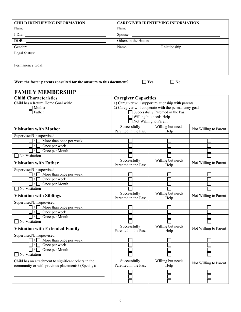 Form CFS2017 Child / Caregiver Matching Tool - Illinois, Page 2